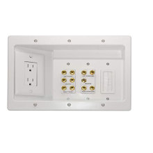 Home Office & Theater,In Wall TV Power Kit, White,  Home Entertainment Boxes recessed power cabling connections